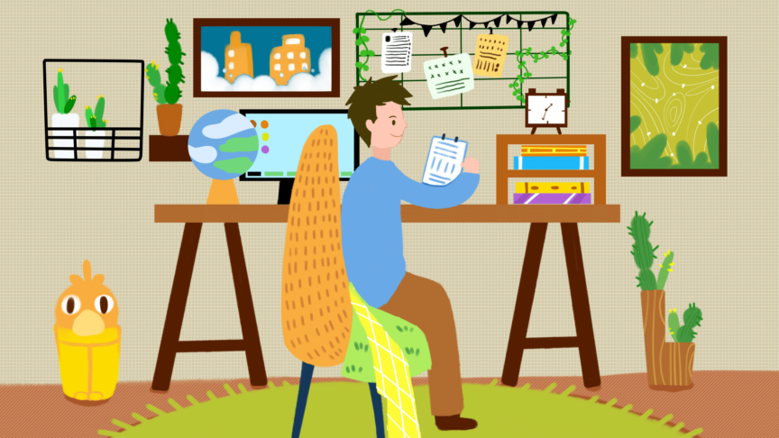 —Pngtree—man working at home_4214455