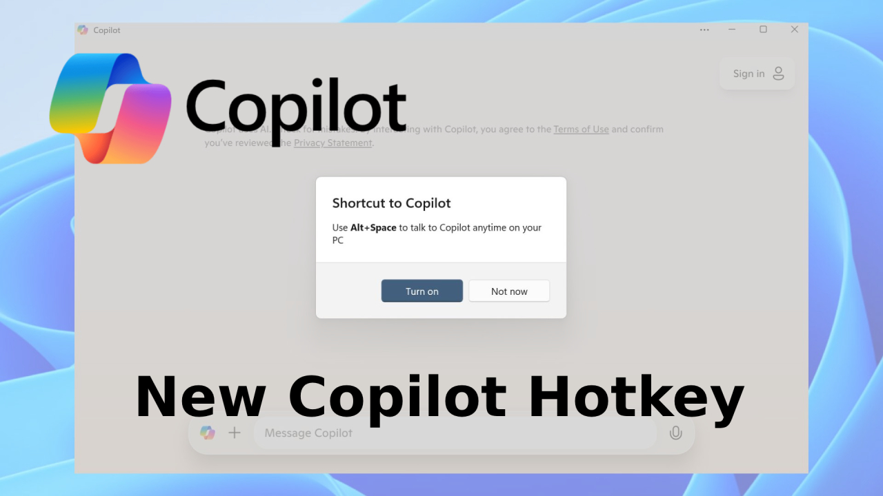 New Copilot Hotkey
