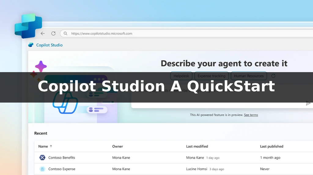 Copilot Studio Quickstart