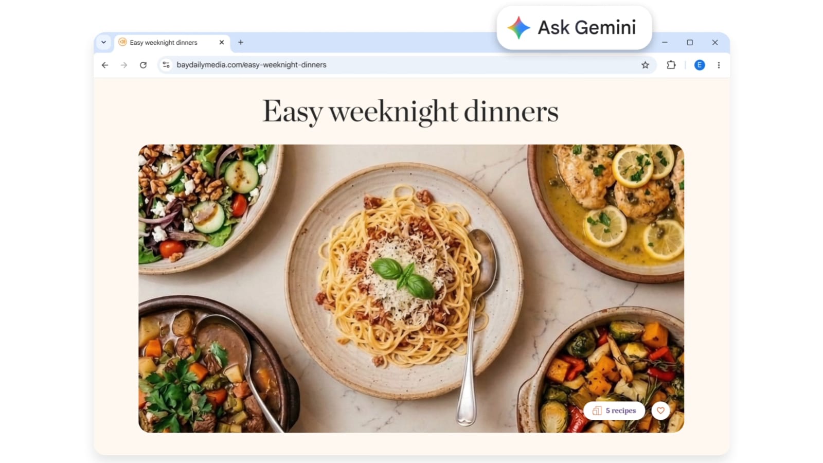 Ask Gemini ใน Chrome