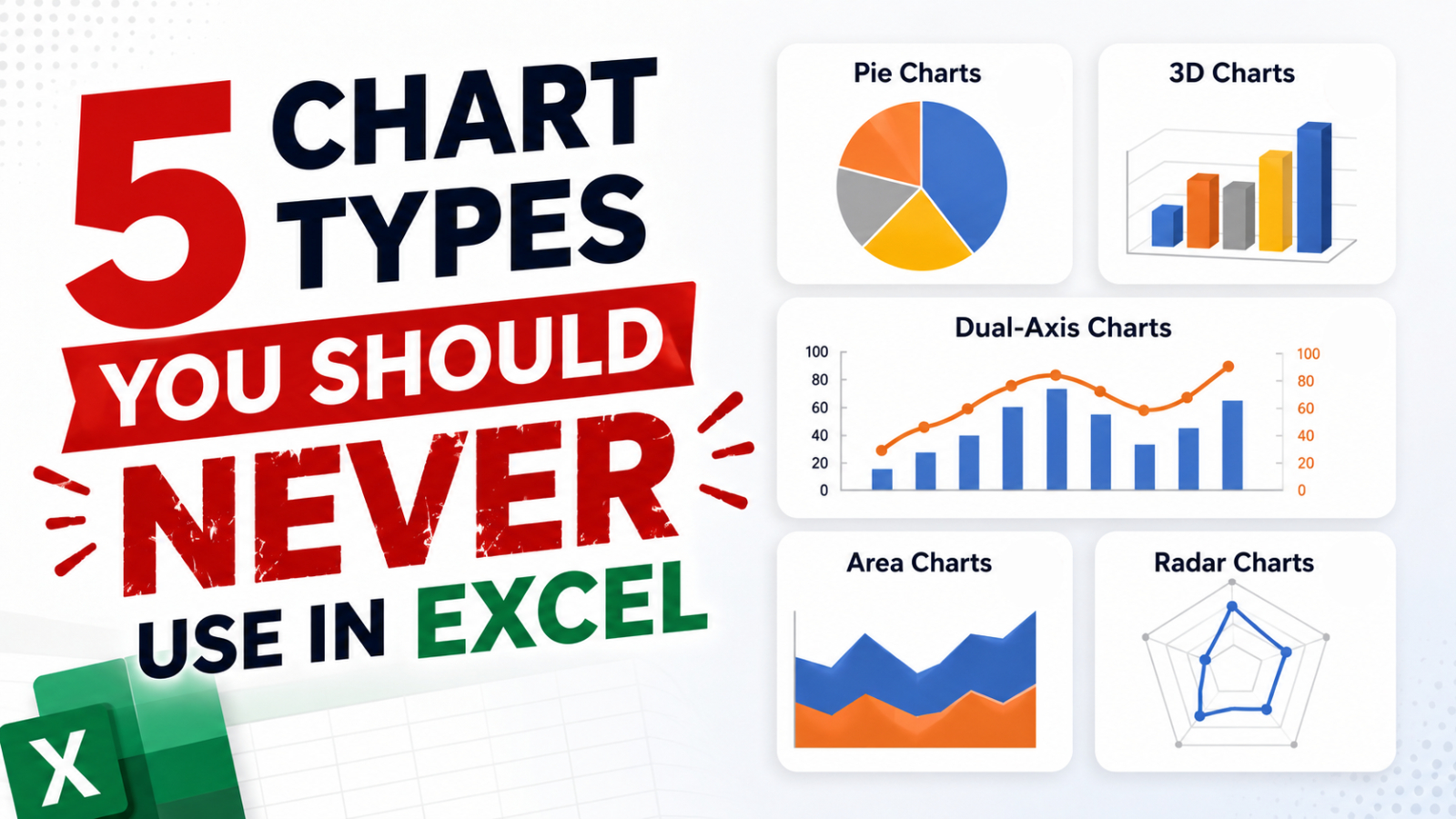 กราฟใน Excel ที่ไม่ควรใช้