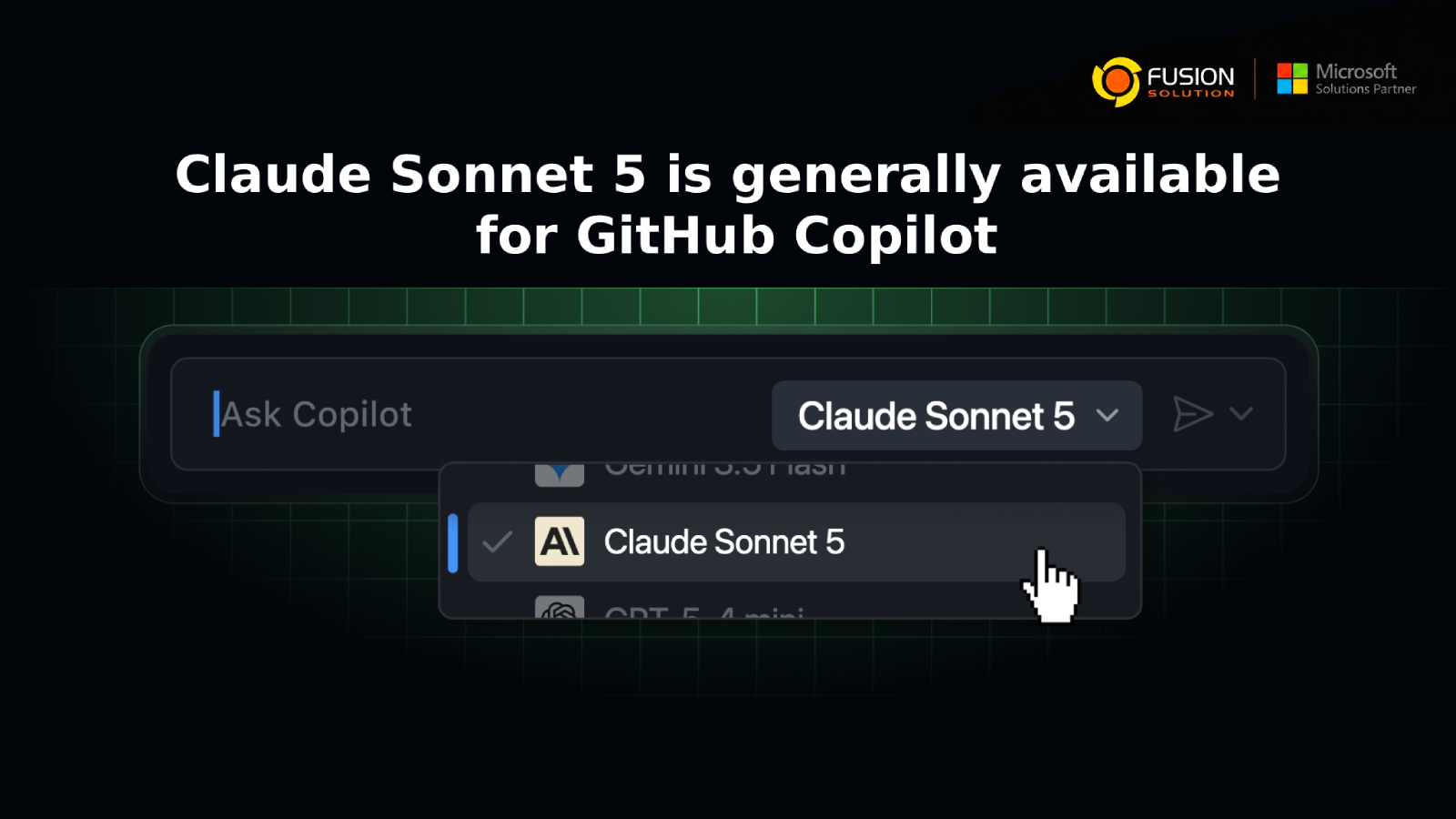 Claude Sonnet 5 in GitHub Copilot