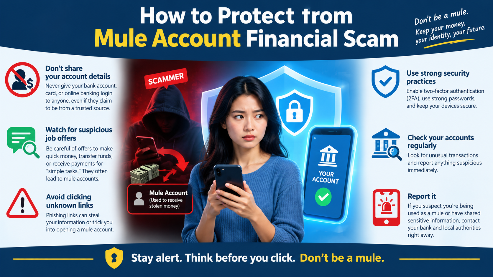 how to prevent mule acc scam