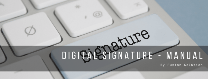 Digital Signature – Manual