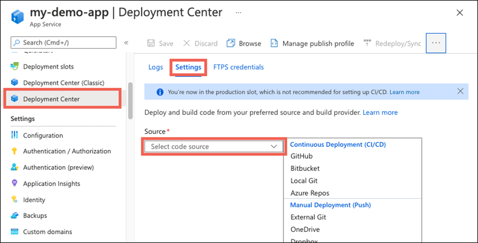 Configure continuous deployment