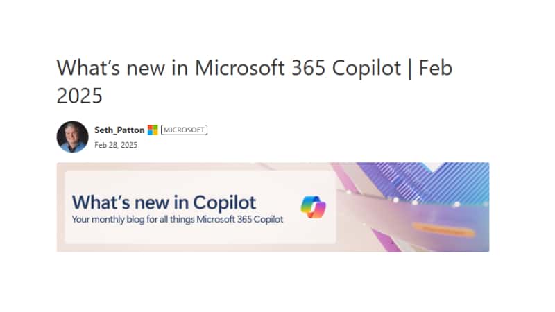 Copilot February 2025 updates