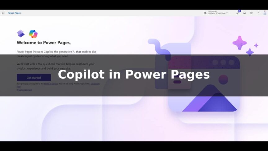 Copilot in Power Pages Copilot in Power Pages