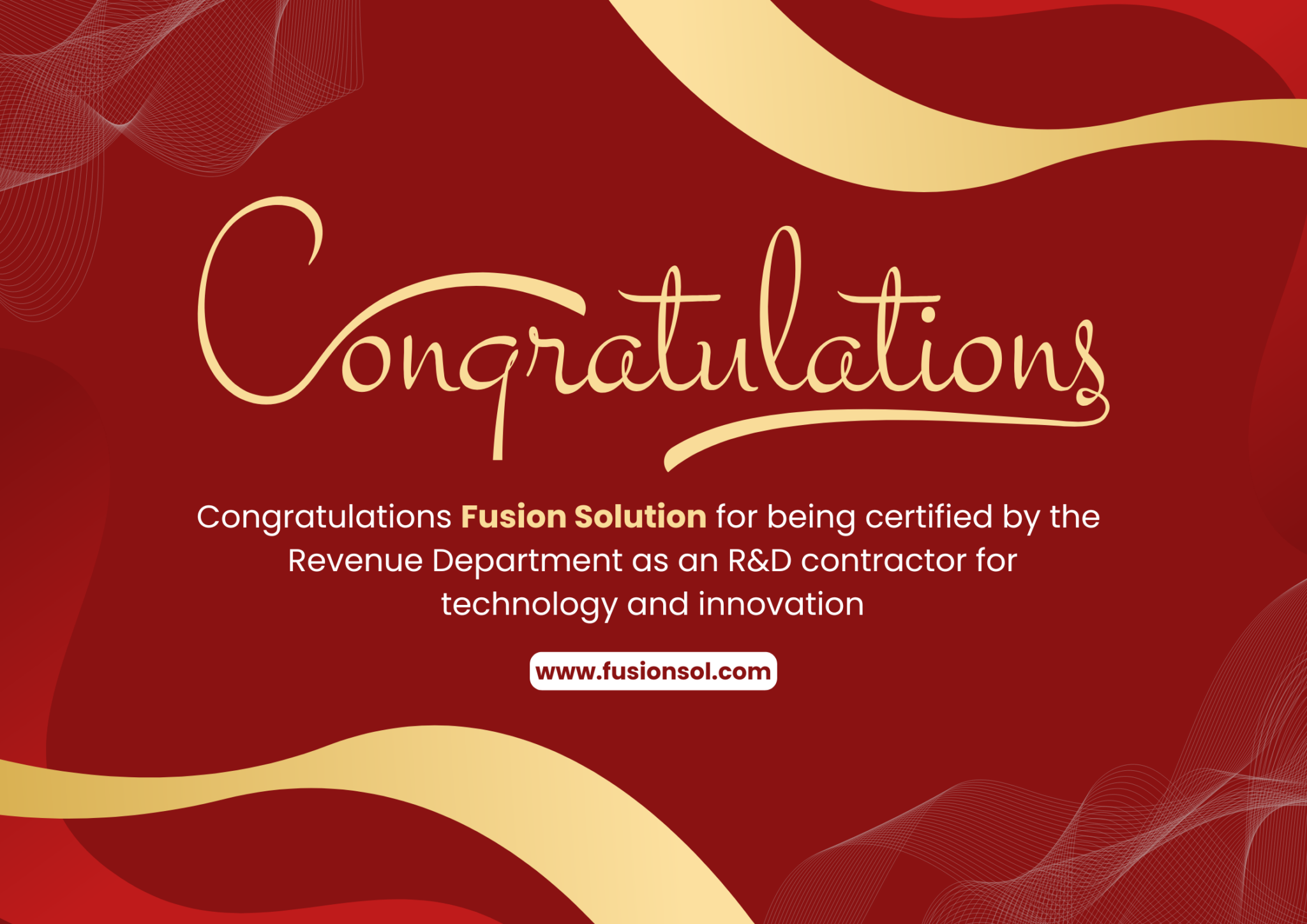 Fusionsol being certified by revenue department