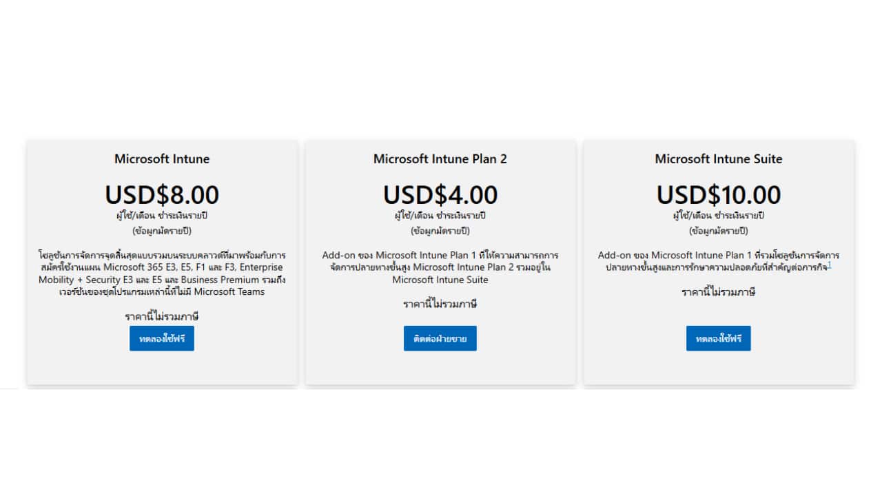 Intune Plans
