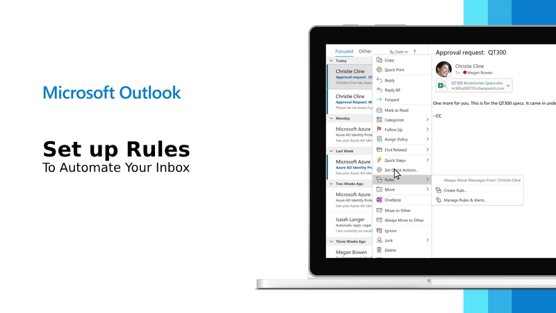 Rules in Outlook