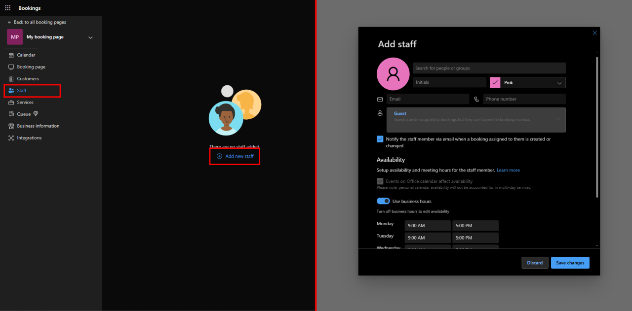 Step 3 Enable Staff