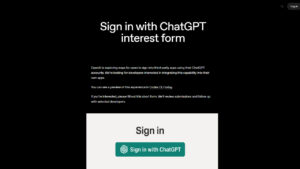 Sign in with ChatGPT