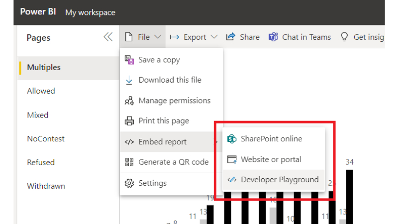step 3 Paste the Report Link