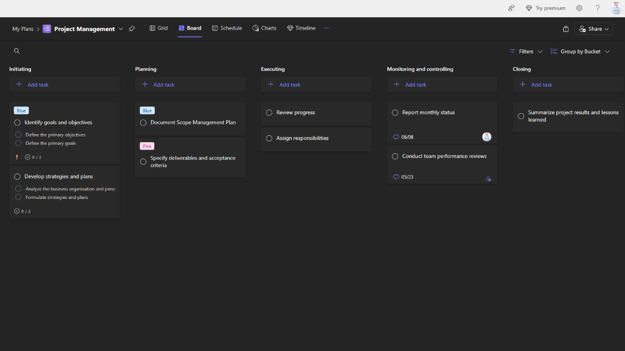 step 3 add tasks in Microsoft Planner