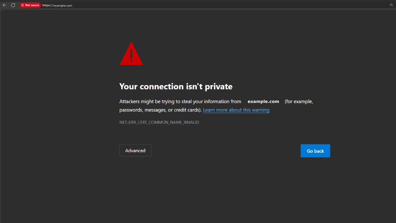 SSL Warning
