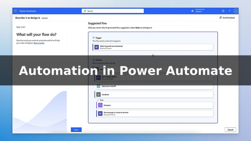 Automation in Power Automate Automation in Power Automate