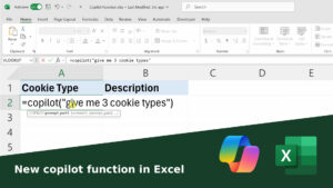 New Excel Copilot Function